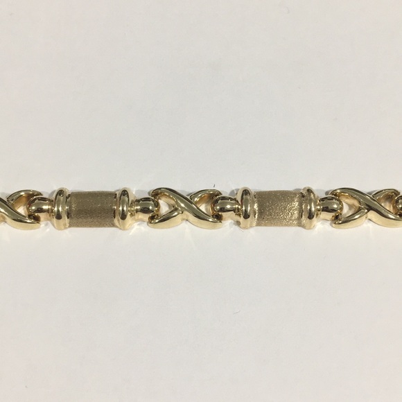 14k Yellow Gold Puffed Women's Bracelet